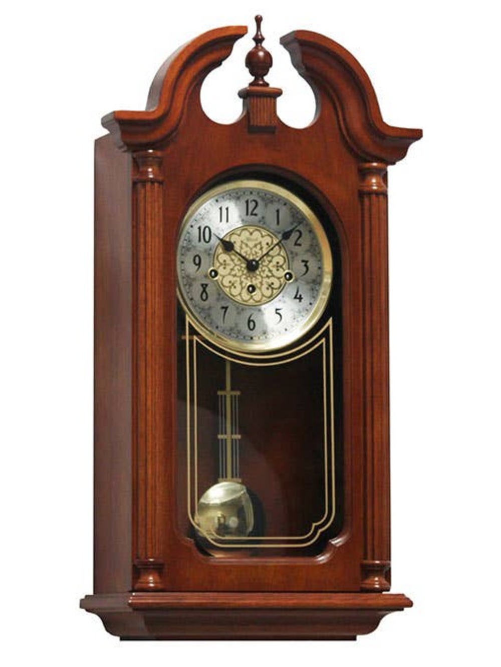 Classic Wooden Wall Pendulum Clock - Brown